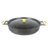 Frigideira Alumínio Fundido Craqueada Alça Meia Lua 26cm
