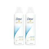 Kit 2 Desodorante Antitranspirante Aerosol Dove Clinical Original Clean 150ml