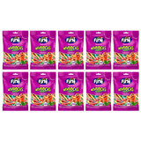 Kit 10 Bala Fini Minhoca Cítrica 90g