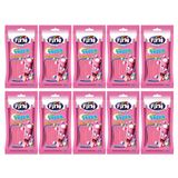 Kit 10 Bala Fini Tubes Tutti Frutti 80g