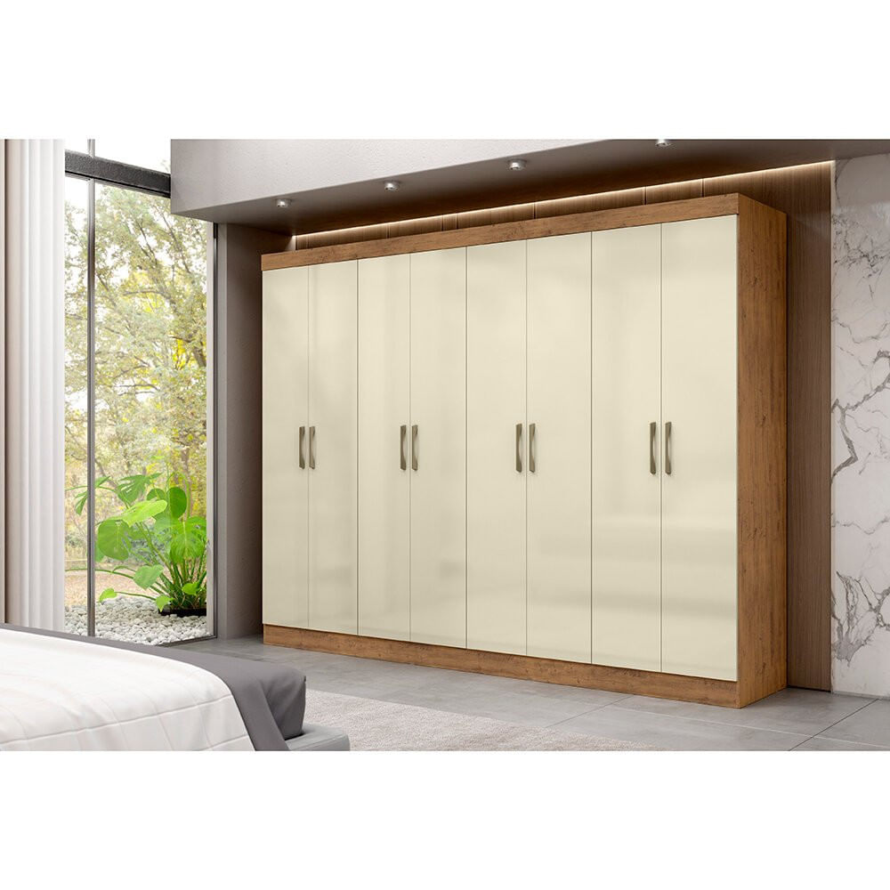 Guarda-roupa Roupeiro Maxel Paris 8 Portas 4 Gavetas 100 Mdf