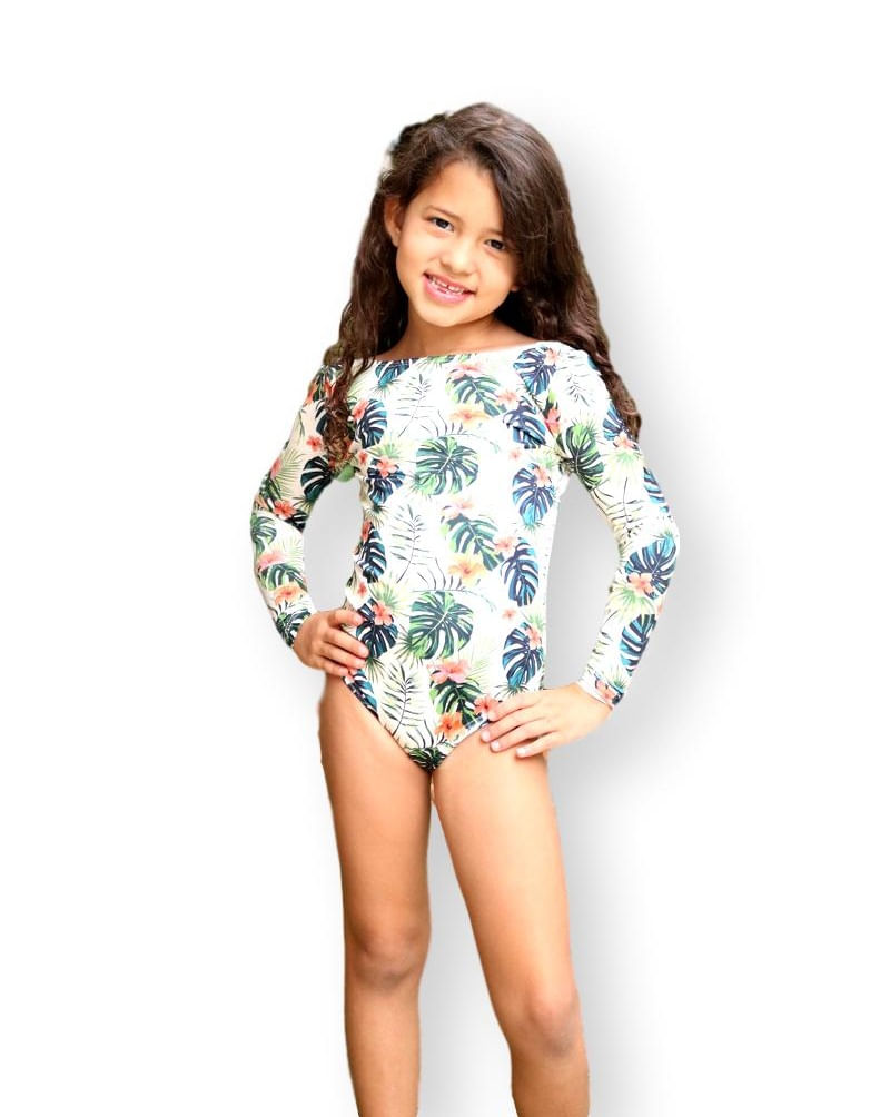 Maiô Infantil Proteção Solar Uv Manga Longa Body Surfista