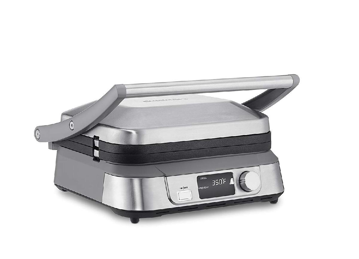 Churrasqueira/Grill Cuisinart GR-5B, Aço Inox, Elétrica, Prata 110V