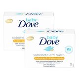 Kit 2 Sabonete Em Barra Dove Baby Hidratação Balanceada 75g