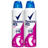 Kit 2 Desodorante Para Os Pés Rexona Women Antibac Aerossol 153ml