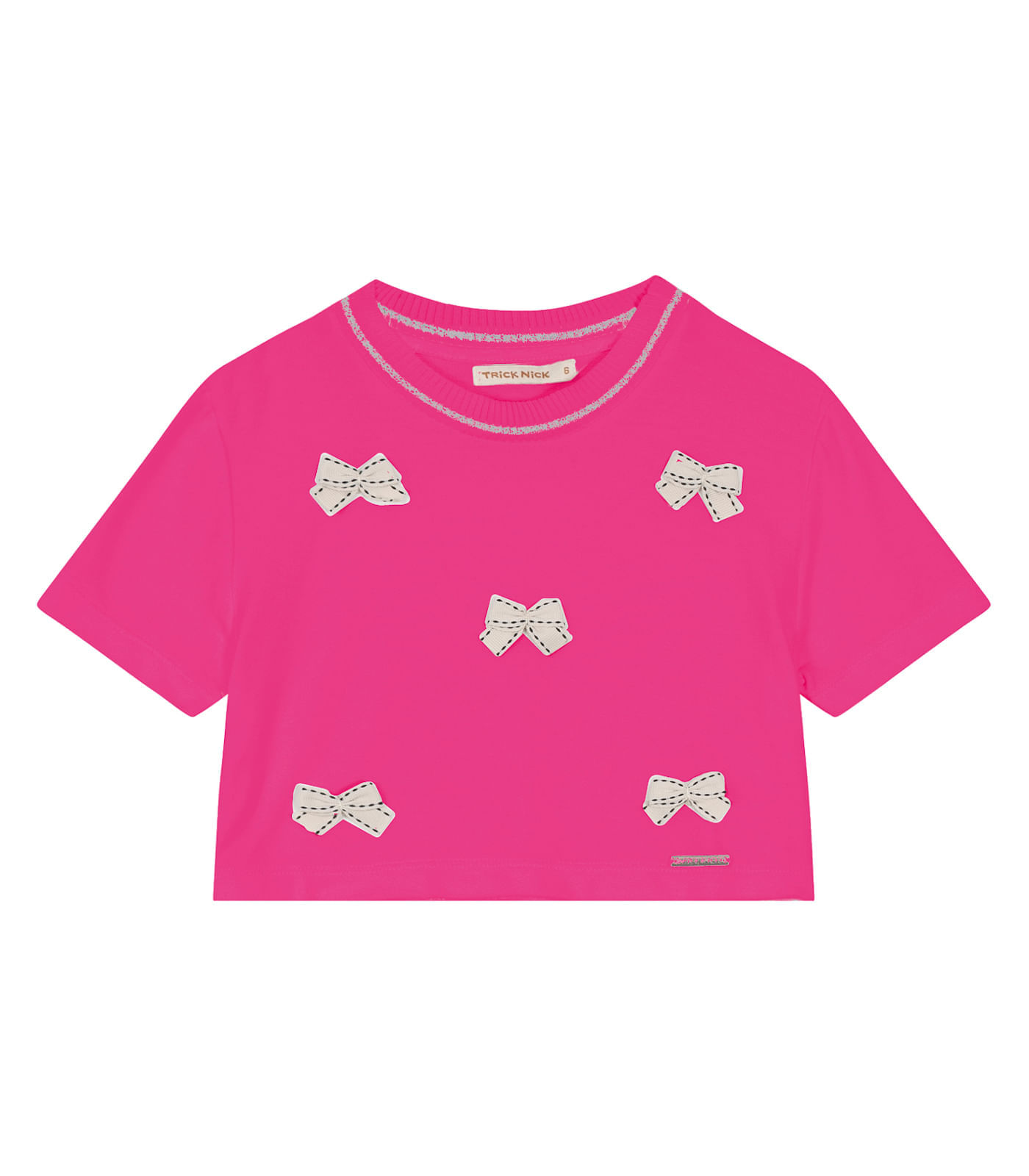 Blusa Com Aplique De Laços Trick Nick Rosa 4