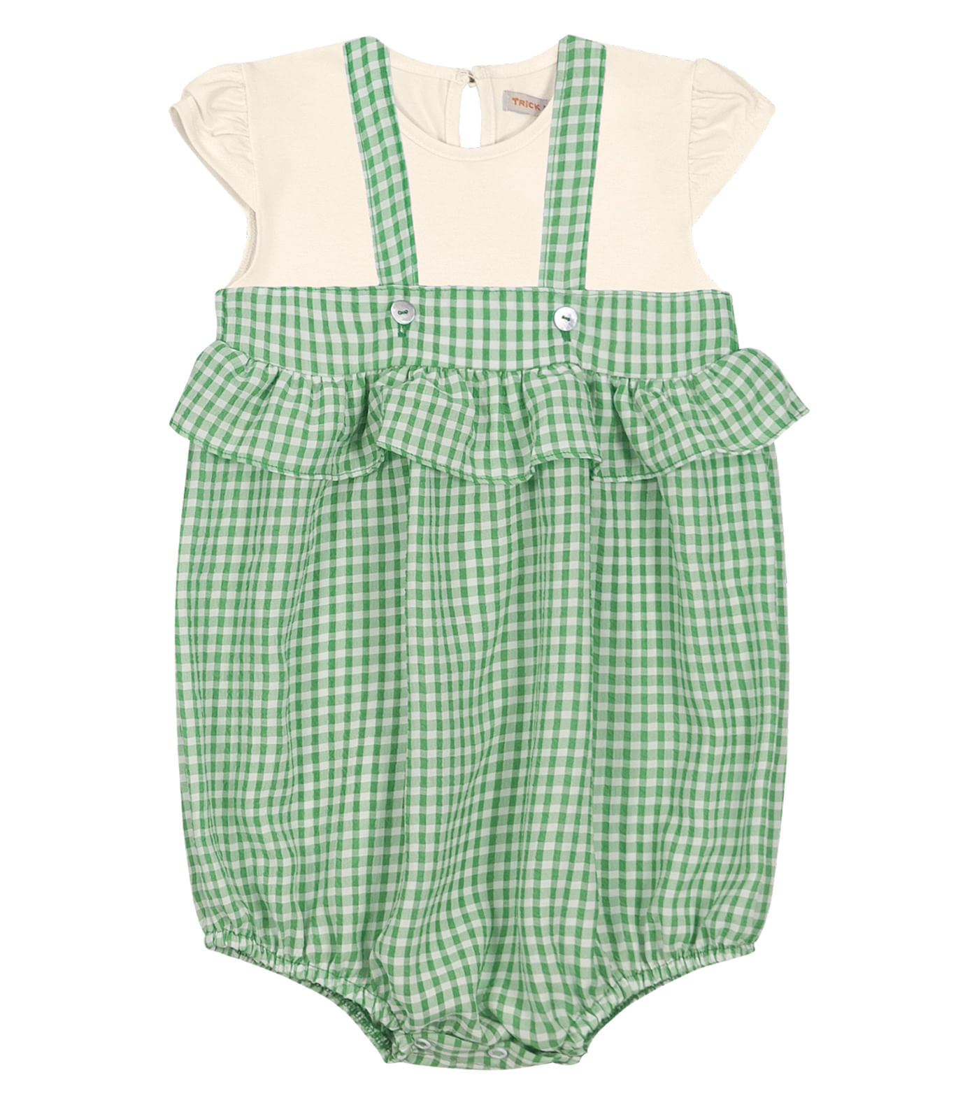 Conjunto Macaquinho Com Blusa Trick Nick Verde 2