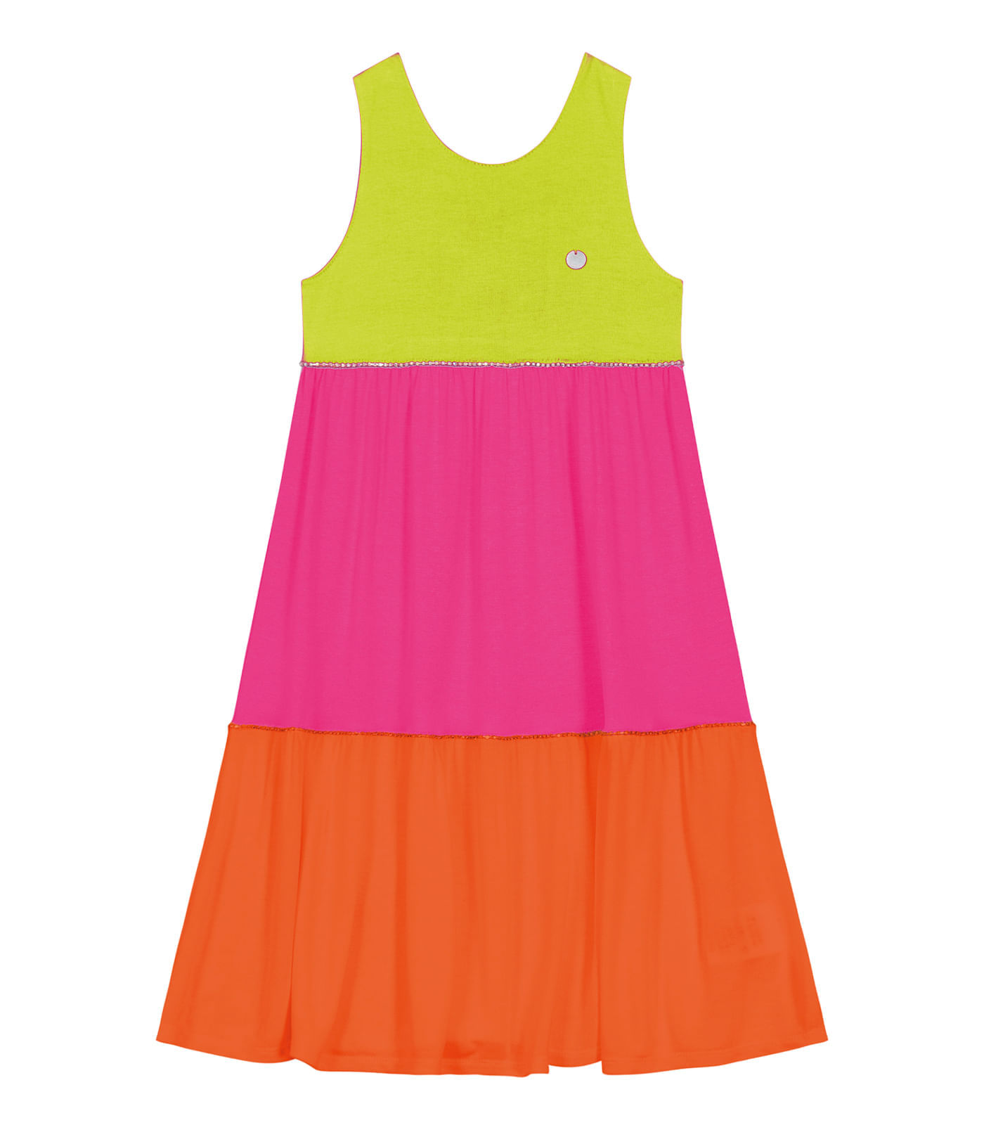 Vestido Midi Infantil Trick Nick Verde 6