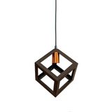 Pendente Decorativo Cube Conti Iluminação Café/Cobre Fosco