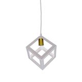 Pendente Decorativo Cube Conti Iluminação Branco/Dourado