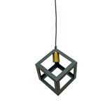 Pendente Decorativo Cube Conti Iluminação Preto/Dourado