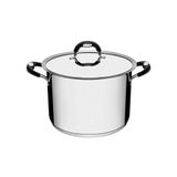 Caldeirão Duo Silicone Em Aço Inox Fundo Triplo Com Tampa E Alças Em Silicone 24 Cm 7,7 L