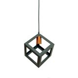 Pendente Decorativo Cube Conti Iluminação Preto/ Cobre Fosco