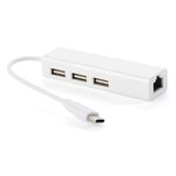 Adaptador Hub Usb-c Com Ethernet 100 Mbps E 3 Portas Usb 2.0