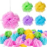 80 Pack Pequeno Chuveiro Esponja Loofahs Pufe Banho Colorido Spong