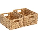 Cestas De Vime 15x11x7 &amp; 13.4x9.5x6.5 2 Pack Handmade Big
