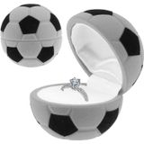 Caixa Do Anel Do Casamento Caixa Criativa Do Anel Do Veludo Da Forma Do Futebol En