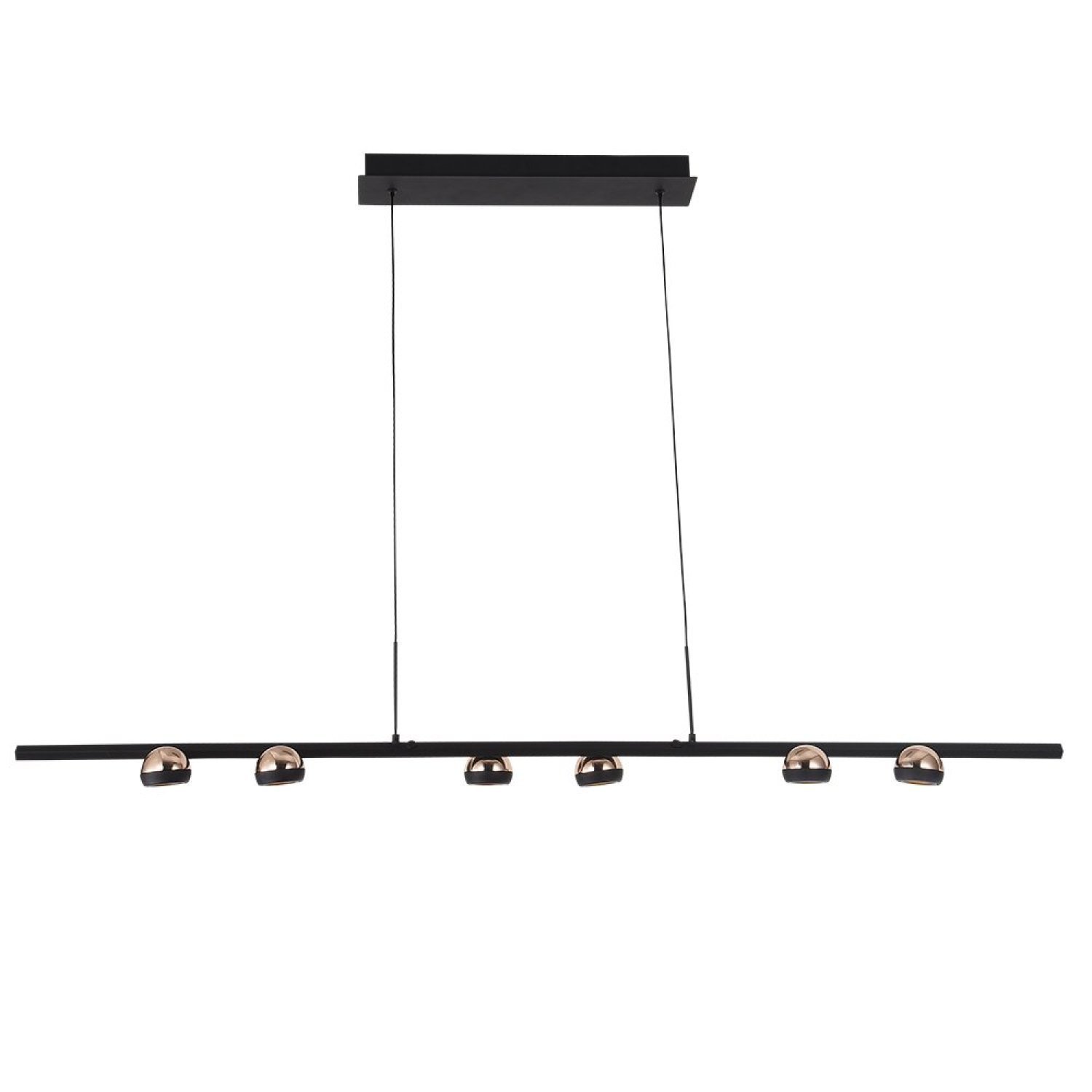 Pendente Led 6x5w 3000k 3100lm Oto Bella Iluminação Preto