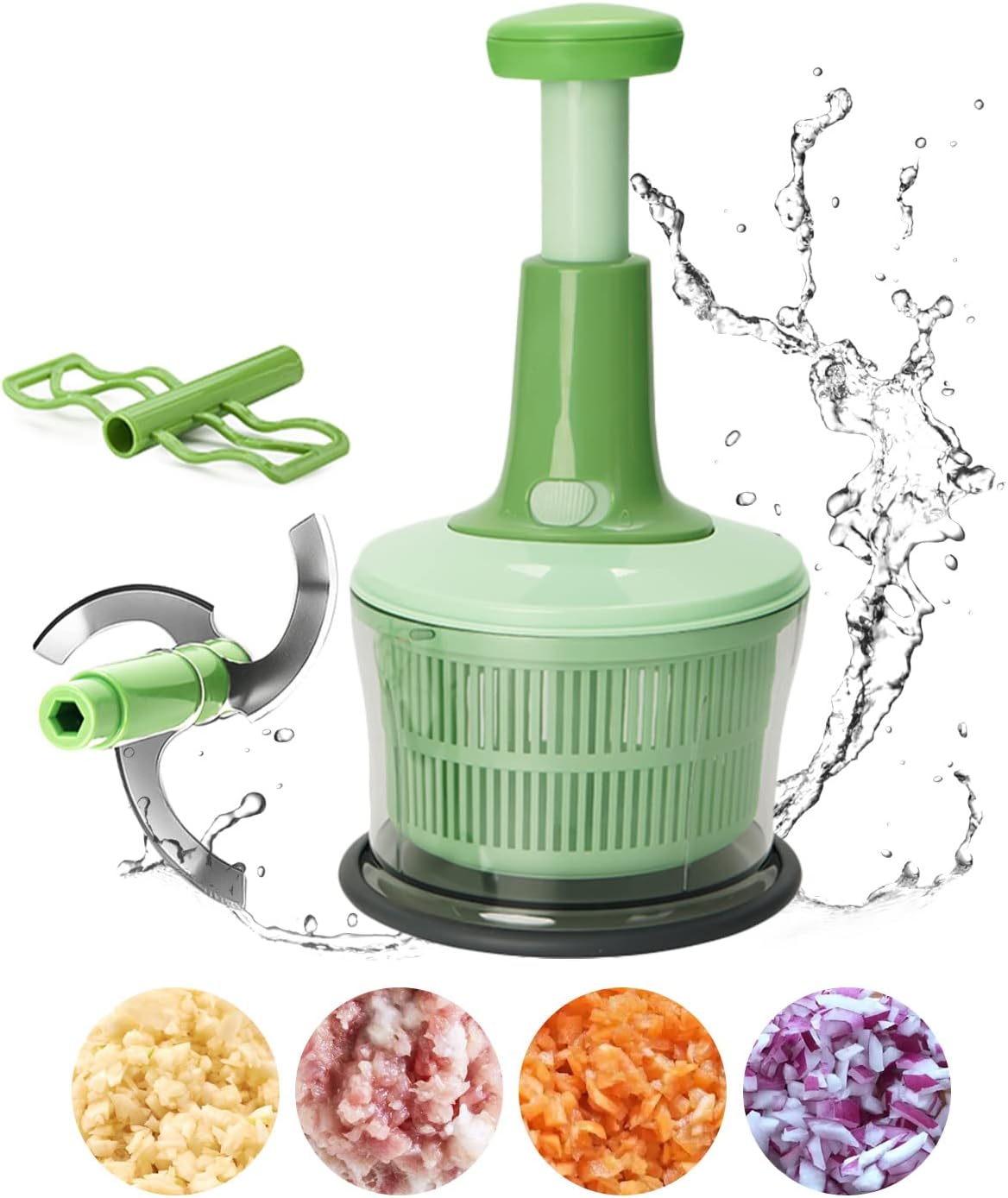 1200ml Salada Spinner Com Tigela E Colander Quick Easy Lettu