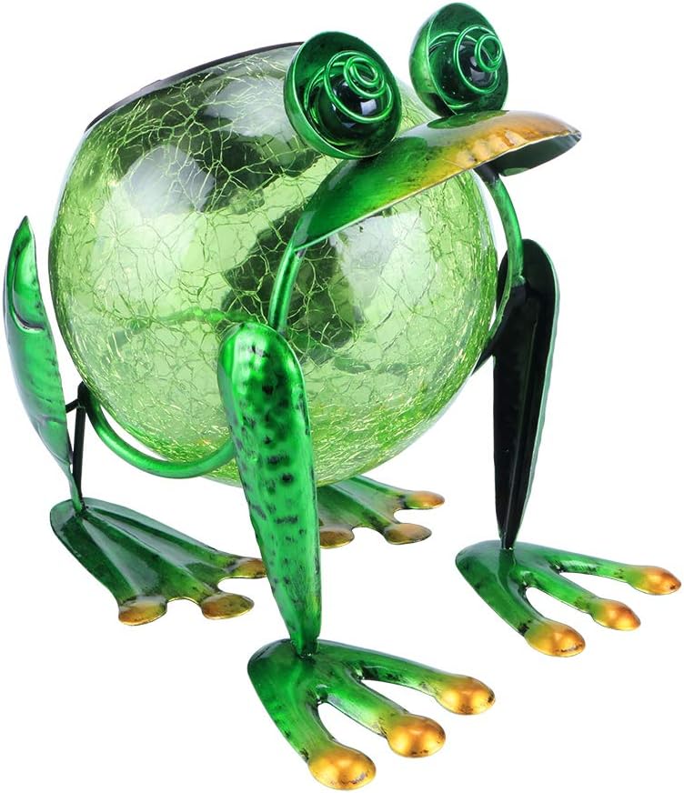 Lanterna De Jardim Solar Impermeável Led Frog Luzes Solares Outdoo