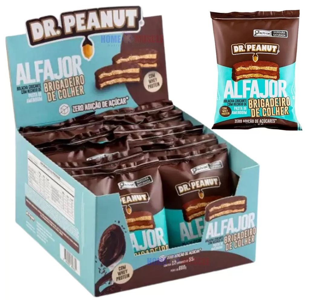 Alfajor Em Pasta De Amendoim Com Whey Protein Dr. Peanut 55g Chocolate  Branco - Carrefour