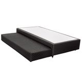 Cama Box Base C/auxiliar Universal Solteiro Mh1453 Bordado Black (88x188x32) - Herval