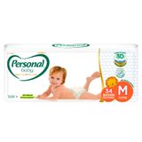 Fralda Personal Baby Premium Protection Tamanho M Com 34 Unidades