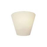 Arandela Retro Cone Cúpula Tecido 25/26x13cm Branco Bivolt