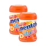 Kit 2 Chiclete Mentos Vitamins Citrus Zero Açúcar 48g
