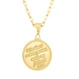 Corrente De Ouro 18k Masculina Com Pingente Medalha Pastor