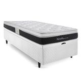 Cama Box Baú Solteirão Herval Marselha, 71x96x203 Cm, Molas Maxspring, Branco