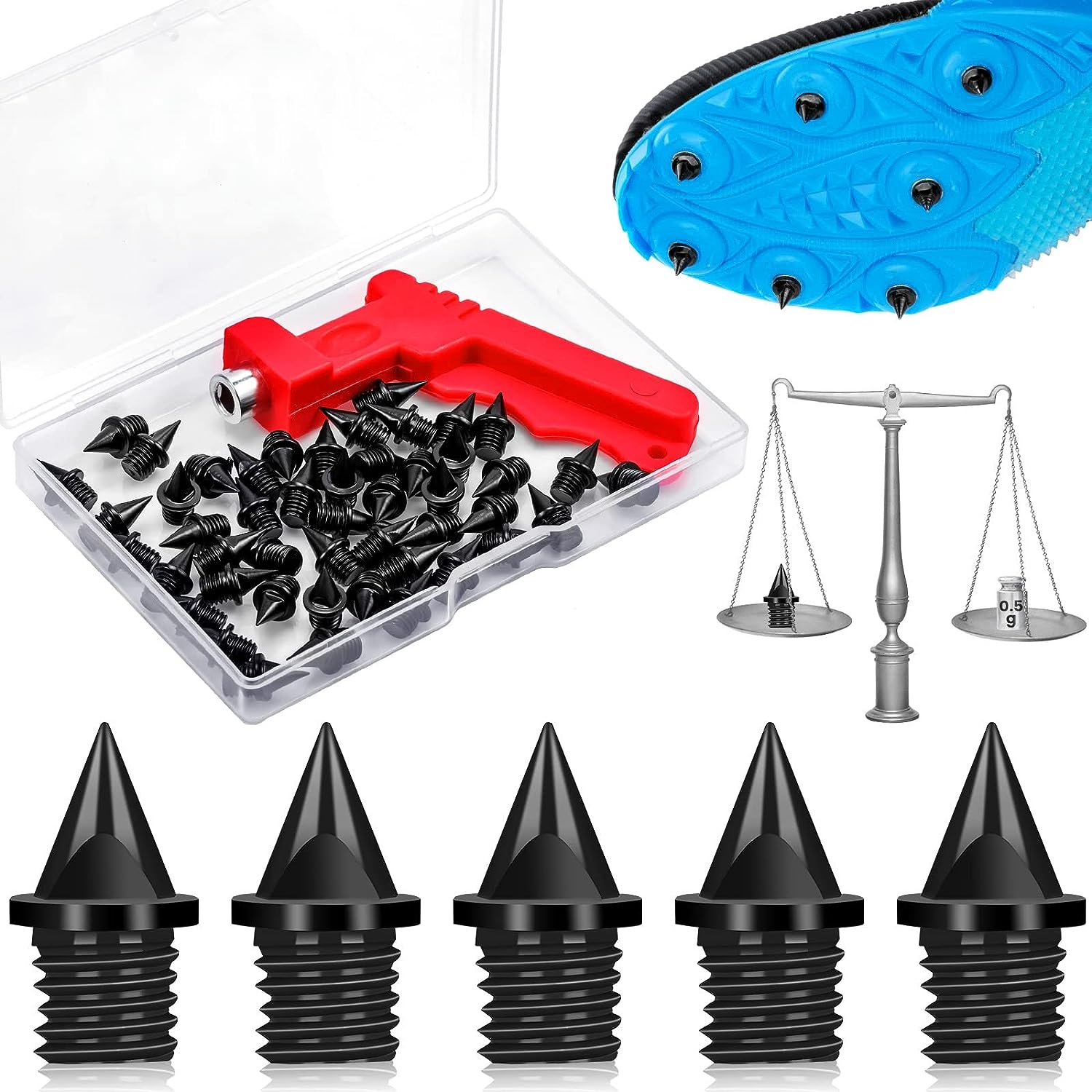 Espigões De Esteira De Aço Carbono 50 Pcs 1/4 Polegadas Spikes De Esteira Para