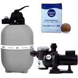 Filtro Piscina Gre200 Com Bomba 1,3 Cv Gre E 25 Kg Areia Evald