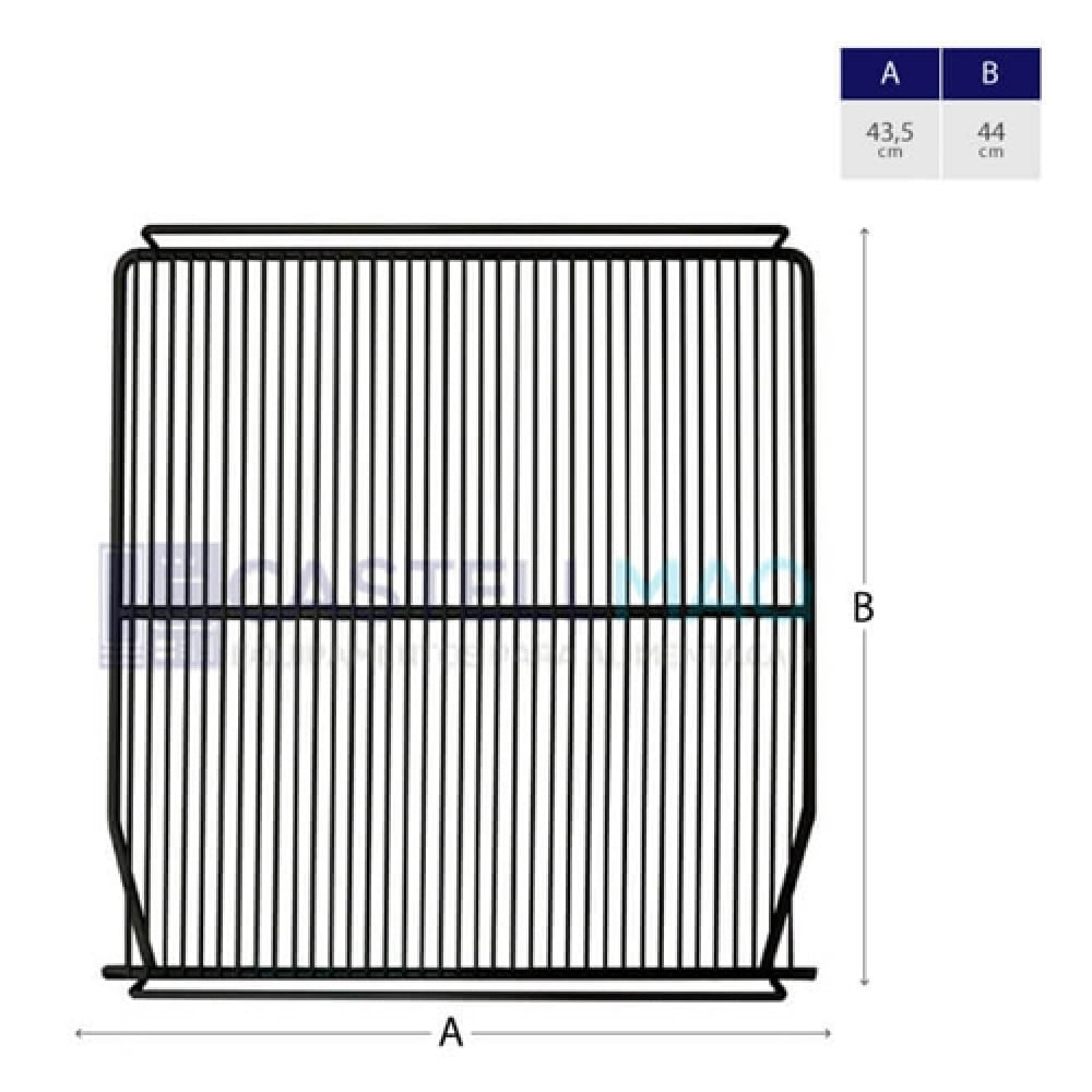 Grade Prateleira Preta 43,5x44cm Para Refrigerador Vb25 Vb28 Termoformato (mod. Novo) - Metalfrio U Unica Unica