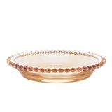 Jogo De 4 Pratos Wolff Pearl De Cristal Âmbar 14cm