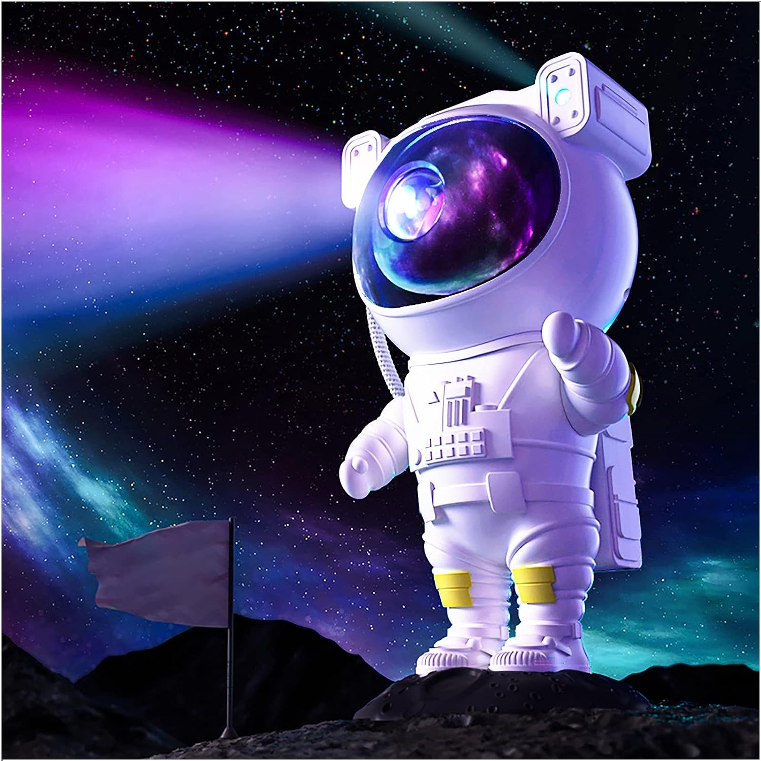 Astronauta Projetor Luz Noturna Star Galaxy Projector Com