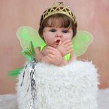 Bebê Reborn 3d Pele Com Veia Visivel , Corpo Inteiro Silicone Macio 55 Cm Color 3d Skin Doll Size Blue Eyes