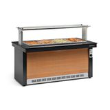 Buffet Quente 8 Cubas Gbta175 Gelopar 8gns 220v Preto E Madeira