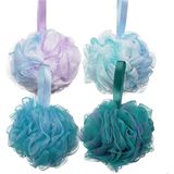 4 Pcs Chuveiro Puff Loofah Loofah Banho Bucha Esponja Exfoliati