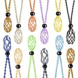 12 Pcs Cristal Gaiola Colar Titular Colar Cordão Vazio Ston