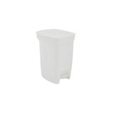 Lixeira Basic Compact Em Polipropileno Branco Com Haste Em Aço Galvanizado 10 L