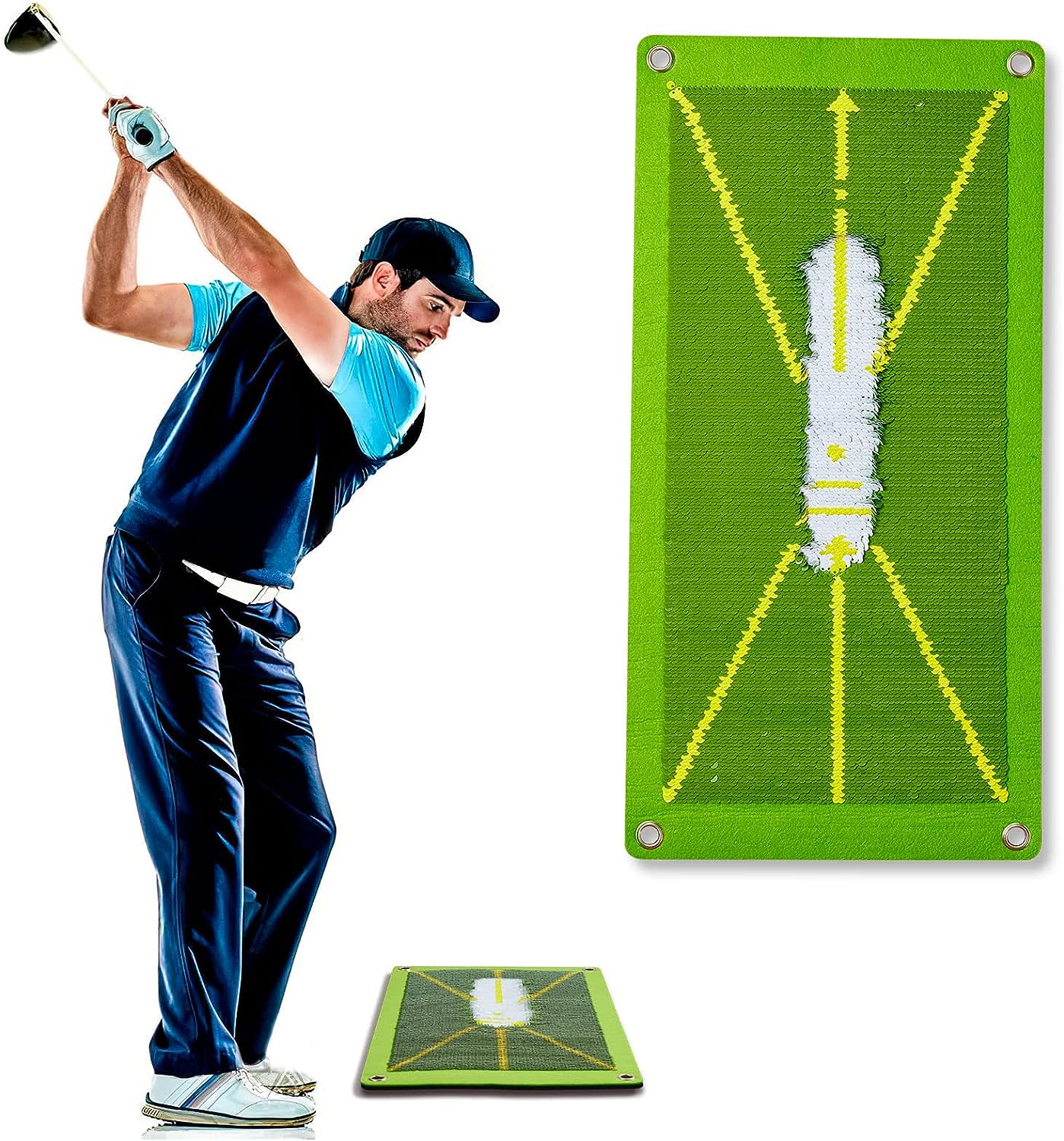 Esteira De Treinamento De Golfe Para Swing Detection Batting Shows Swing P