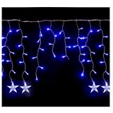 Pisca Cascata Cordão De Luz Estrela Led Azul 6 Metros 220v