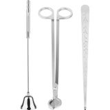 3 Em 1 Conjunto De Acessórios De Vela Cortador De Aparador De Mecha De Vela Lata