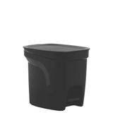 Lixeira Tramontina Compact 7l Em Polipropileno Preto Com Haste Em Aço Galvanizado Tramontina