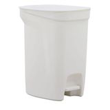 Lixeira Tramontina Compact 10l Em Polipropileno Branco Com Haste Em Aço Galvanizado Tramontina