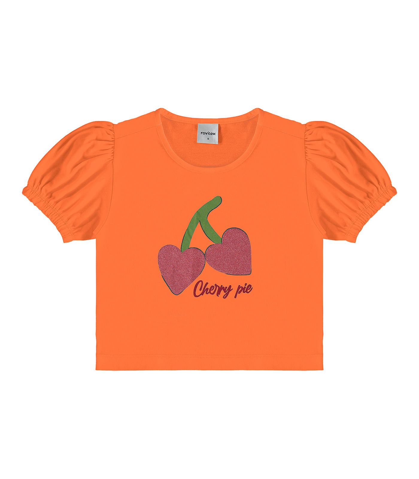 Blusa Infantil Feminina Cherry Rovi Kids Laranja 8