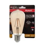 Kit Lampada Retro Led Filamento 4w St64 Dimerizavel Avant