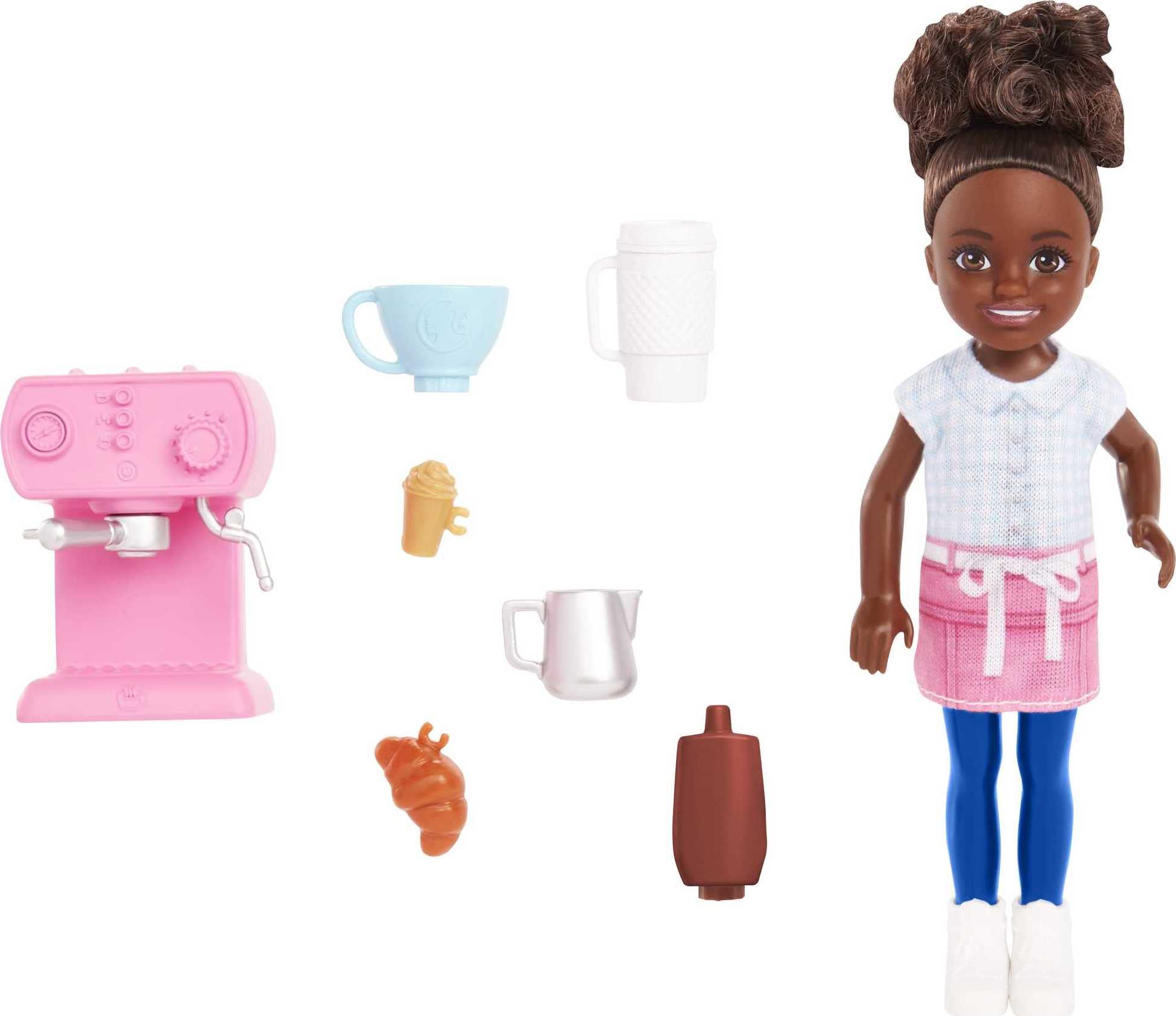 Brinquedo Barbie Conjunto Barista Boneca Chelsea