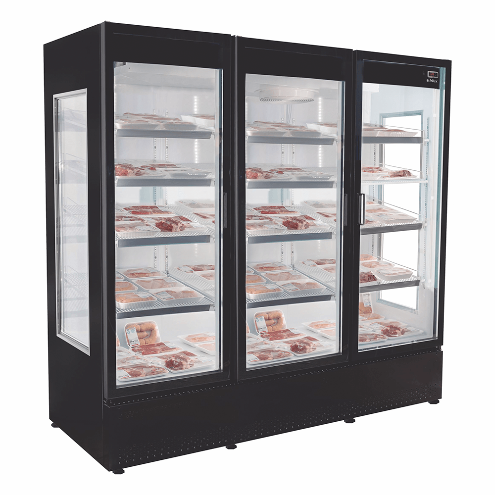 Refrigerador/ Expositor Vertical P/ Carnes Embaladas Rf-007c Porta De Vidro - Preto 1800 L -5 A +5°c Iluminação Led Ar Forçado - Frilux 220v Frilux